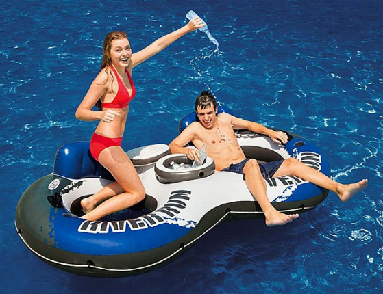 Надувное кресло-круг INTEX 2-х местное 264 x 142 см, артикул 58827