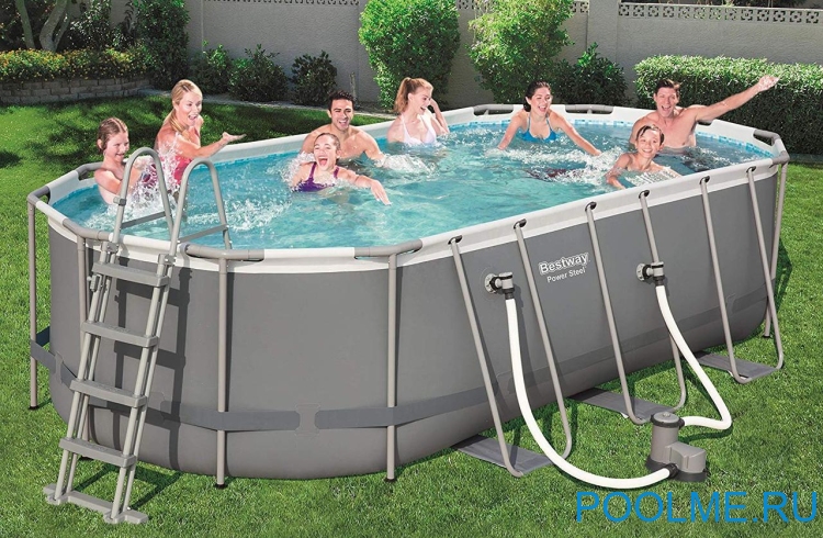 Каркасный бассейн Bestway 56710, размер 5.49 x 2.74 x 1.22 м