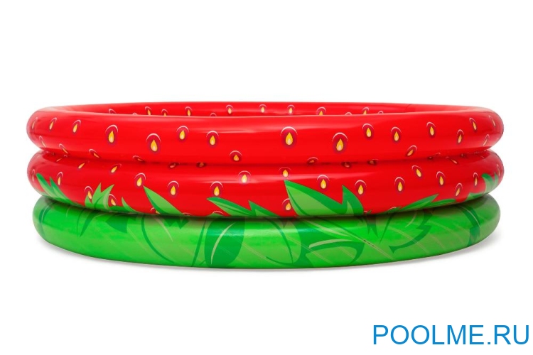 Детский надувной бассейн "Сладкая клубничка" 1.60 x 0.38 м, артикул 51145 Детский надувной бассейн "Сладкая клубничка" 1.60 x 0.38 м, артикул 51145