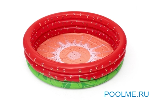 Детский надувной бассейн "Сладкая клубничка" 1.60 x 0.38 м, артикул 51145 Детский надувной бассейн "Сладкая клубничка" 1.60 x 0.38 м, артикул 51145