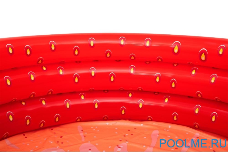 Детский надувной бассейн "Сладкая клубничка" 1.60 x 0.38 м, артикул 51145 Детский надувной бассейн "Сладкая клубничка" 1.60 x 0.38 м, артикул 51145