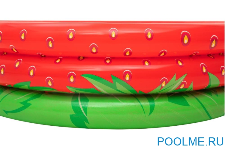Детский надувной бассейн "Сладкая клубничка" 1.60 x 0.38 м, артикул 51145 Детский надувной бассейн "Сладкая клубничка" 1.60 x 0.38 м, артикул 51145
