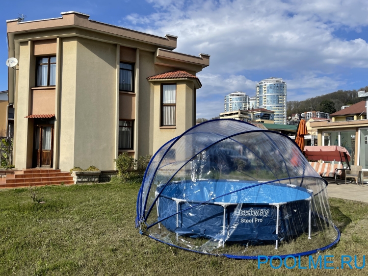 Круглый павильон Pool Tent материал ПВХ - 200 мкм, Ø 4.5 метра; артикул LT450