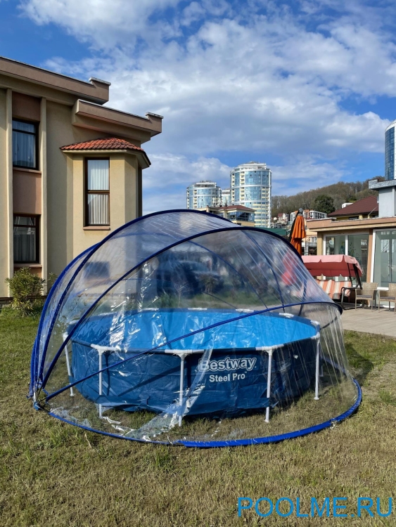 Круглый павильон Pool Tent материал ПВХ - 200 мкм, Ø 4.5 метра; артикул LT450