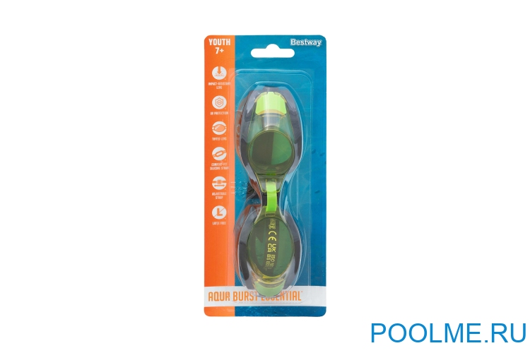 Очки для плавания Bestway "Aqua Burst Essential II" (цвет желтый) от 7 лет, арт. 21005
