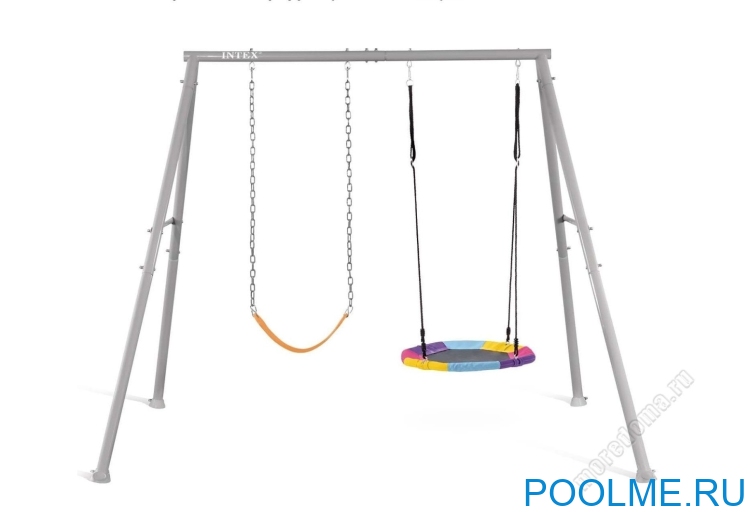Качели детские INTEX "двойные", размер 267 х 254 х 211 см, артикул 44126 Качели детские INTEX "двойные", размер 267 х 254 х 211 см, артикул 44126
