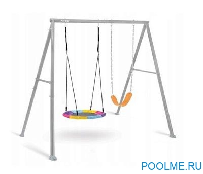 Качели детские INTEX "двойные", размер 267 х 254 х 211 см, артикул 44126