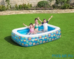 Надувной бассейн Bestway &quot;Happy Flora&quot; 2.29 x 1.52 x 0.56 м, артикул 54120 Надувной бассейн Bestway "Happy Flora" 2.29 x 1.52 x 0.56 м, артикул 54120