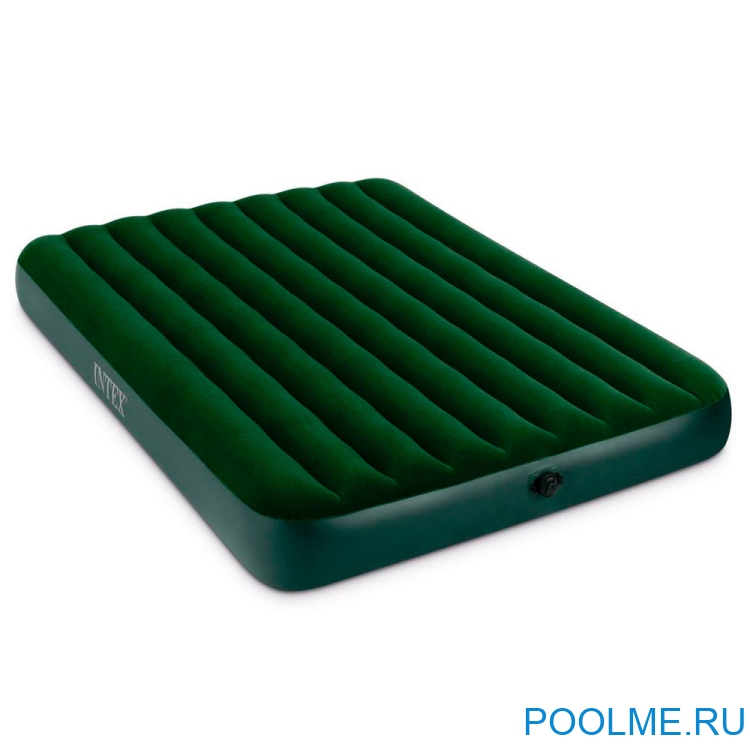 Матрас INTEX надувной 152 x 203 x 22 см, насос от батареек, артикул 66969