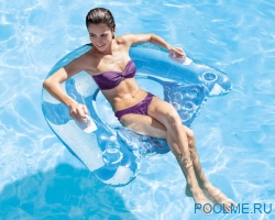 Кресло INTEX "Бумеранг" голубой 152 x 99 см, артикул 58859-B Кресло INTEX "Бумеранг" голубой 152 x 99 см, артикул 58859-B