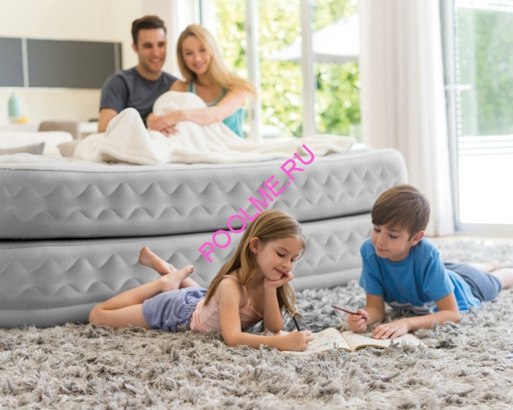 Кровать INTEX надувная 152 x 203 x 51 см, встроенный насос 220V, артикул 64490