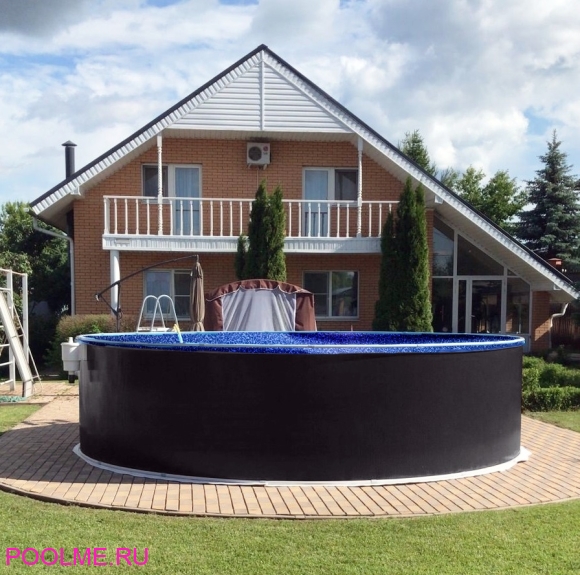Бассейн Лагуна 4.5 х 1.25 м (врезной скиммер + форсунка) арт. 45010 / 2 - платина