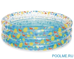 Детский надувной бассейн Bestway &quot;Тропические фрукты&quot; 1.70 x 0.53 м, артикул 51048 Детский надувной бассейн Bestway "Тропические фрукты" 1.70 x 0.53 м, артикул 51048