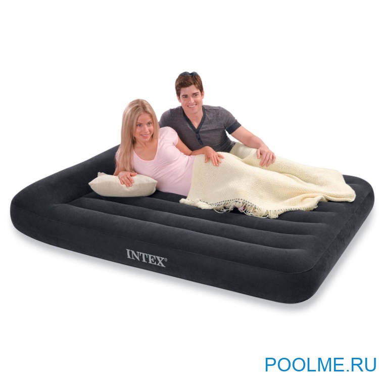 Матрас INTEX надувной 137 x 191 x 23 см, встроенный насос 220V, артикул 66780