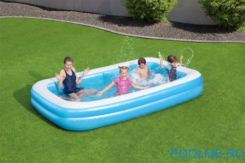 Детский надувной бассейн Bestway 3.05 x 1.83 x 0.46 м, артикул 54150 Детский надувной бассейн Bestway 3.05 x 1.83 x 0.46 м, артикул 54150