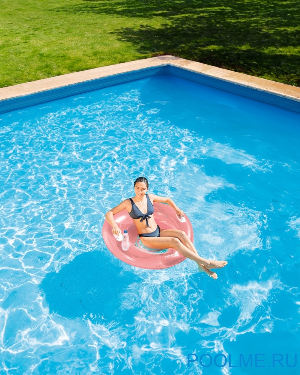 Надувной круг INTEX 119 см розовый, артикул 58883-Р Надувной круг INTEX 119 см розовый, артикул 58883-Р