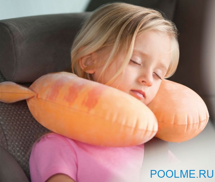 Надувная подушка для шеи INTEX "Кошка" 28 x 30 x 8 см, артикул 68678-O