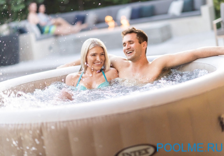 Джакузи INTEX 28476, внешний размер: 196 x 71 см - 4 места