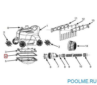 Уплотнительная резинка INTEX для вакуумного пылесоса 28005, артикул 12932