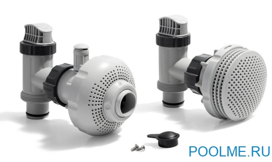 Комплект плунжерных клапанов с форсунками Intex 38мм, артикул 26005