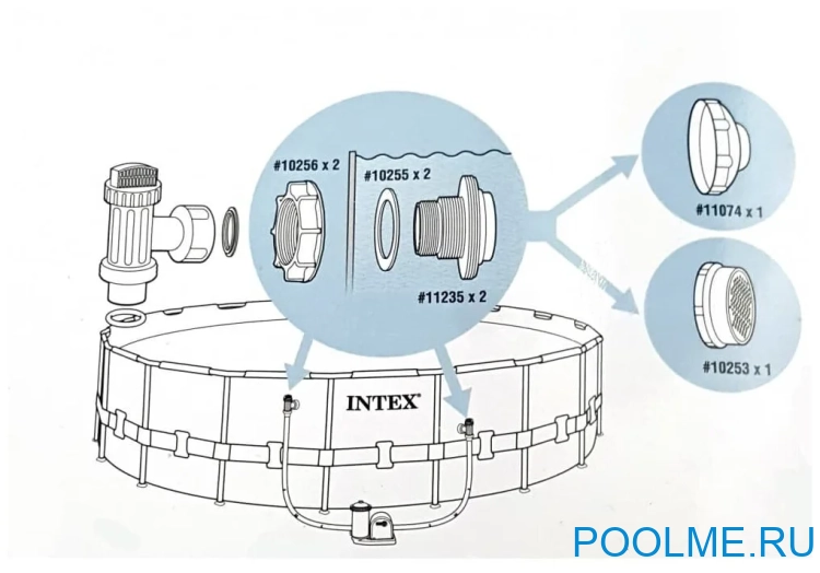 Комплект плунжерных клапанов с форсунками Intex 38мм, артикул 26005 Комплект плунжерных клапанов с форсунками Intex 38мм, артикул 26005