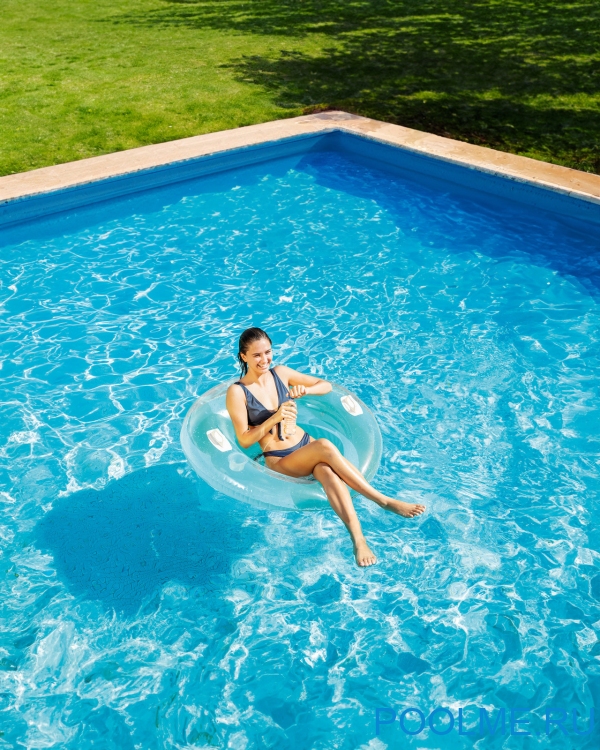 Надувной круг INTEX 119 см голубой, артикул 58883-В Надувной круг INTEX 119 см голубой, артикул 58883-В