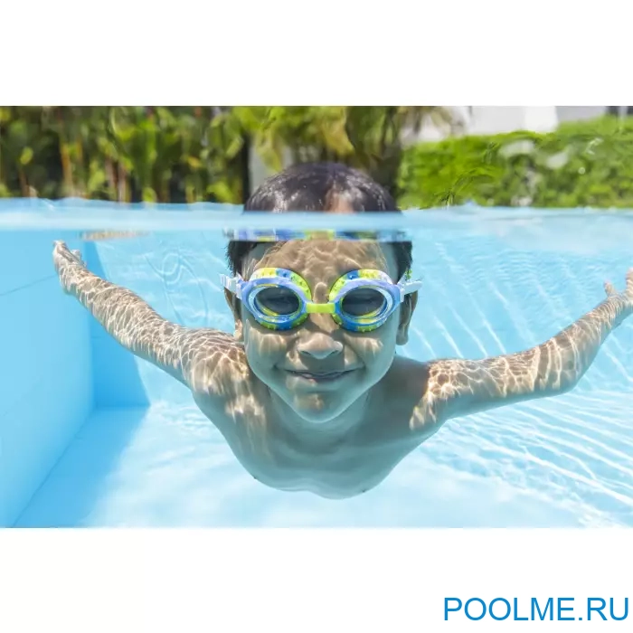 Очки для плавания Bestway Summer Swirl зеленые для детей от 3 лет, артикул 21099-G Очки для плавания Bestway Summer Swirl зеленые для детей от 3 лет, артикул 21099-G
