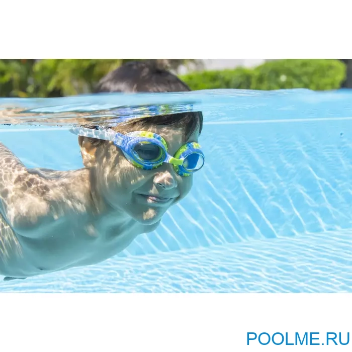 Очки для плавания Bestway Summer Swirl зеленые для детей от 3 лет, артикул 21099-G Очки для плавания Bestway Summer Swirl зеленые для детей от 3 лет, артикул 21099-G