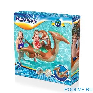 Надувная игрушка-наездник Bestway "Птеродактиль" с ручками 135 x 198 см, артикул 41105 Надувная игрушка-наездник Bestway "Птеродактиль" с ручками 135 x 198 см, артикул 41105