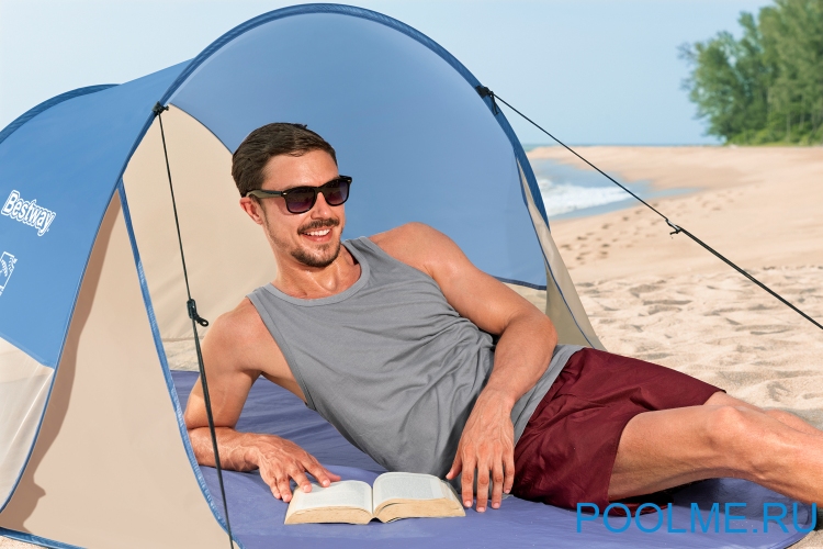 Пляжный навес Bestway Beach Quick 2 200 x 120 x 90 см артикул 68107