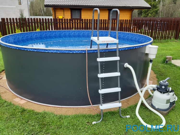 Бассейн Лагуна 4.5 х 1.25 м (полная комплектация) арт. 45012 / 2 - платина