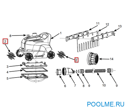 Щетка INTEX для вакуумного пылесоса 28005, артикул 12928