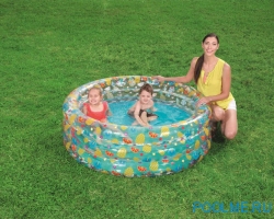 Детский надувной бассейн Bestway &quot;Морская жизнь&quot; 1.50 x 0.53 м, артикул 51045 Детский надувной бассейн Bestway "Морская жизнь" 1.50 x 0.53 м, артикул 51045