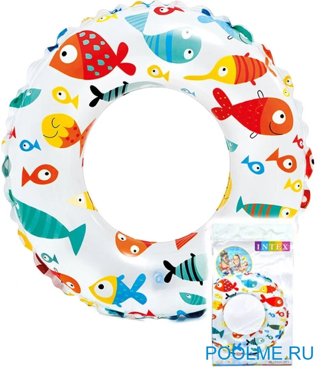 Надувной круг INTEX 51 см "Рыбки", артикул 59230-S