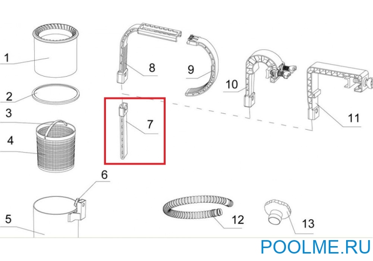 Регулятор глубины INTEX для скиммера, артикул 10522