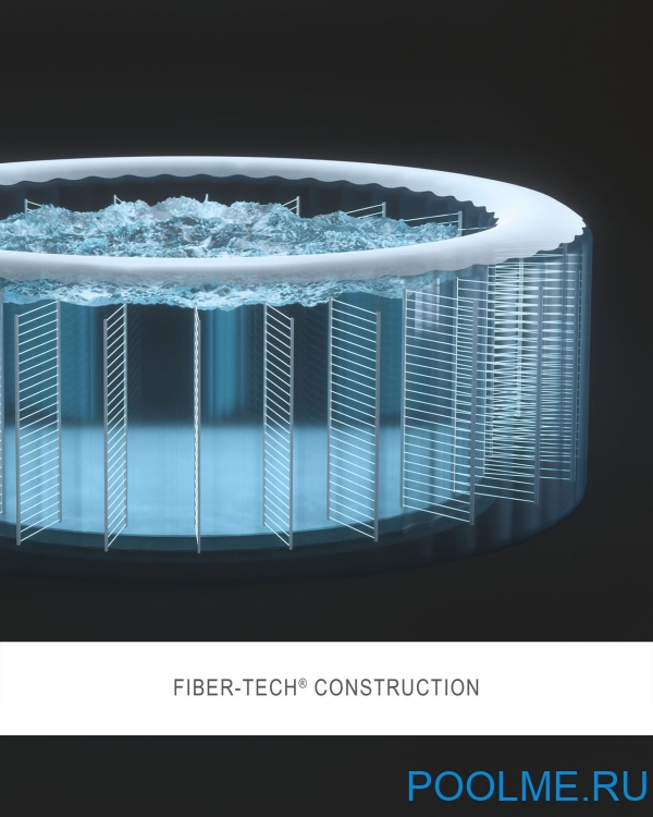 Джакузи INTEX 28452, внешний размер: 196 x 71 см - 6 мест Джакузи INTEX 28452, внешний размер: 196 x 71 см - 6 мест
