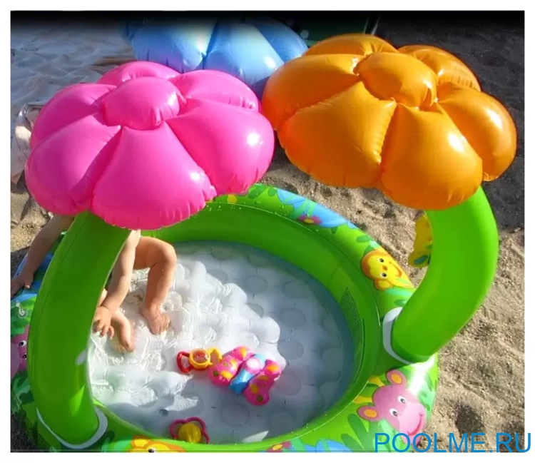 Надувной детский бассейн INTEX "Jungle Flower Baby" 102 x 81 см, артикул 57419 Надувной детский бассейн INTEX "Jungle Flower Baby" 102 x 81 см, артикул 57419