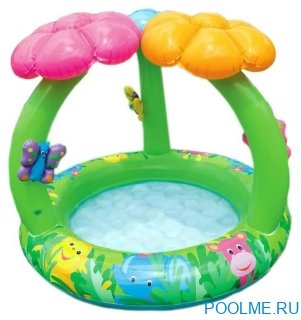 Надувной детский бассейн INTEX "Jungle Flower Baby" 102 x 81 см, артикул 57419