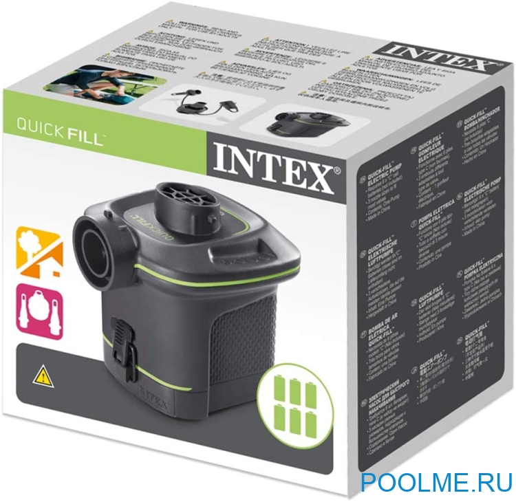 Насос электрический INTEX "Quick-Fill Battery" на батарейках (6шт х тип C), 420 л/м, артикул 66638 Насос электрический INTEX "Quick-Fill Battery" на батарейках (6шт х тип C), 420 л/м, артикул 66638