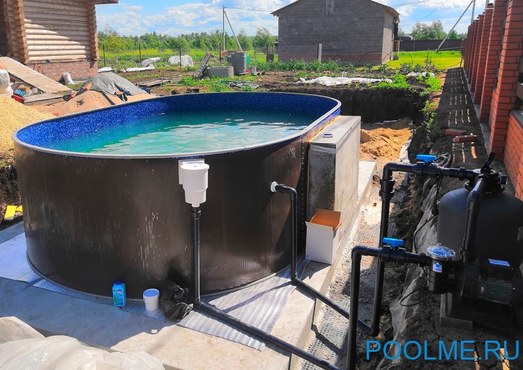 Каркасный бассейн Лагуна 7 х 3.5 х 1.25 м для дачи