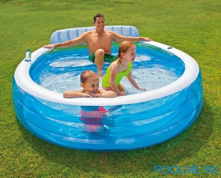Детский бассейн INTEX "Семейный отдых" 224 x 216 x 76 см, артикул 57190