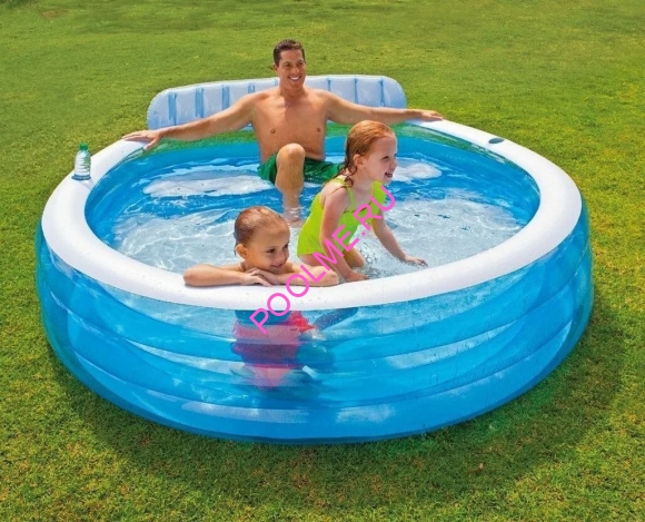 Детский бассейн INTEX "Семейный отдых" 224 x 216 x 76 см, артикул 57190