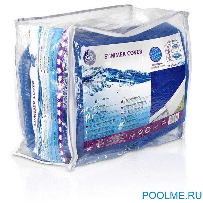 Пузырьковое (теплосберегающее) покрывало GRE для бассейна 4.6 м, артикул CV450
