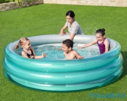 Детский надувной бассейн Bestway &quot;Металлик&quot; 2.01 x 0.53 м, артикул 51043 Детский надувной бассейн Bestway "Металлик" 2.01 x 0.53 м, артикул 51043