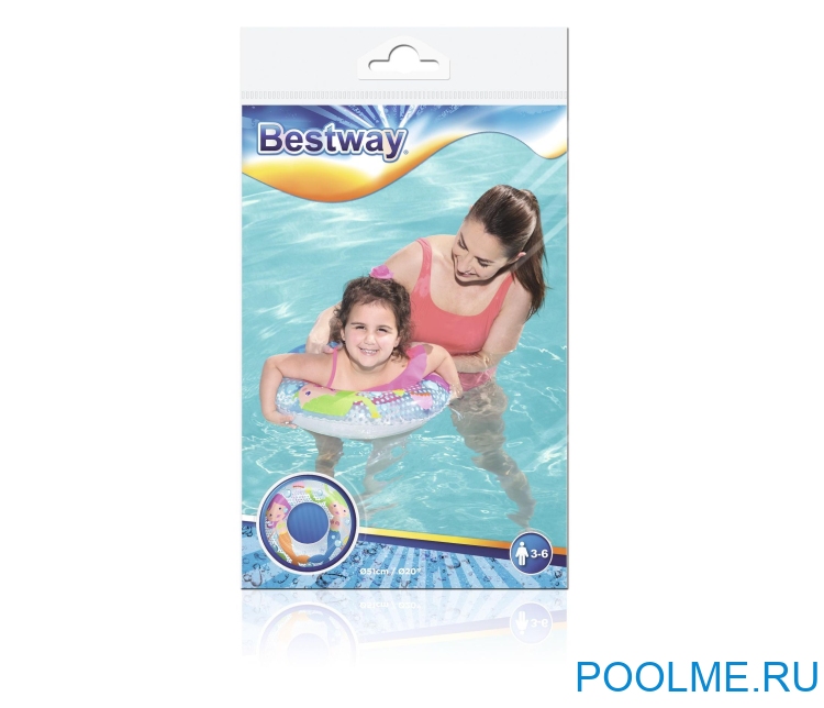 Надувной круг Bestway Adventure "Русалка" 51 см, артикул 36113-M Надувной круг Bestway Adventure "Русалка" 51 см, артикул 36113-M