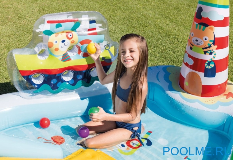 Надувной игровой центр INTEX "Весёлая рыбалка" 218 x 188 x 99 см, артикул 57162