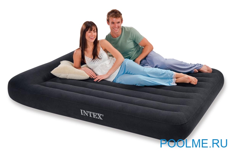 Кровать INTEX надувная 152 x 203 x 23 см с подголовником, без насоса, артикул 66769