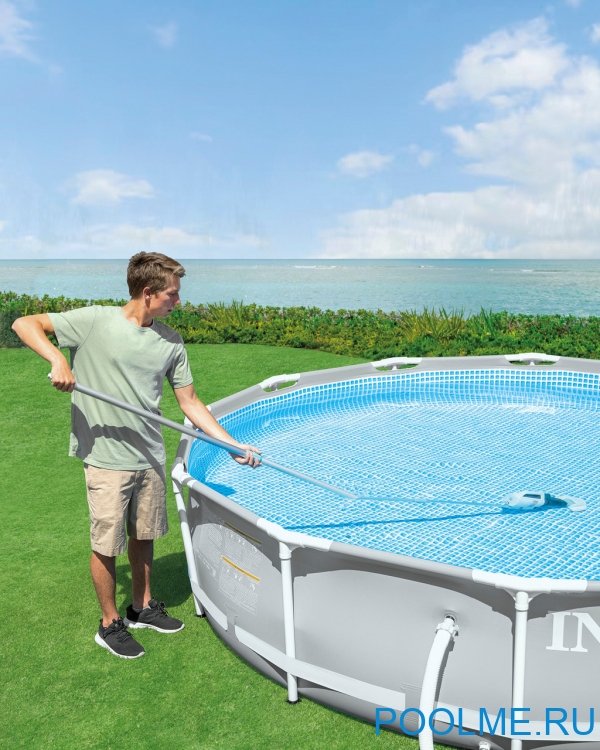 Вакуумный пылесос INTEX для чистки бассейна на аккумуляторах с ручкой 2.8м, артикул 28628