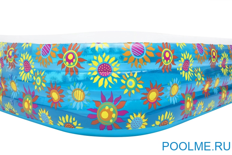 Детский надувной бассейн Bestway "Happy Flora" 3.05 x 1.83 x 0.56 м, артикул 54121 Детский надувной бассейн Bestway "Happy Flora" 3.05 x 1.83 x 0.56 м, артикул 54121