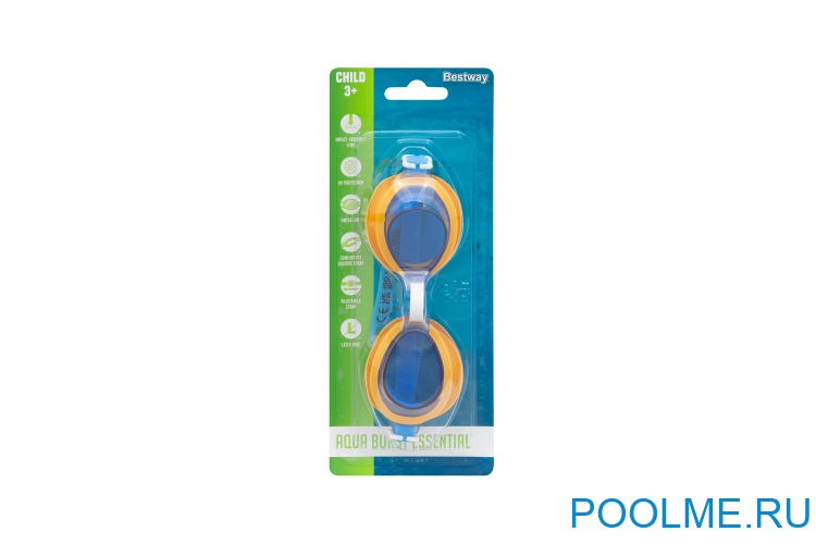 Очки для плавания Bestway Aqua Burst Essential набор 3 шт для детей от 3 лет, артикул 21074 Очки для плавания Bestway Aqua Burst Essential набор 3 шт для детей от 3 лет, артикул 21074